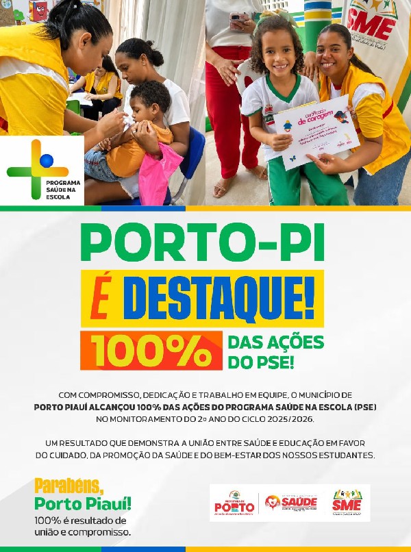 Porto se destaca em ações do Programa Saúde na Escola (PSE)